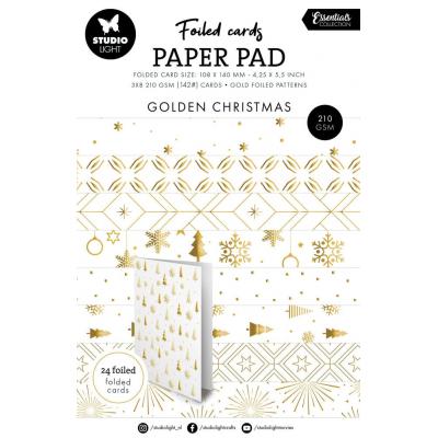 StudioLight Foiled Cards - Golden Christmas