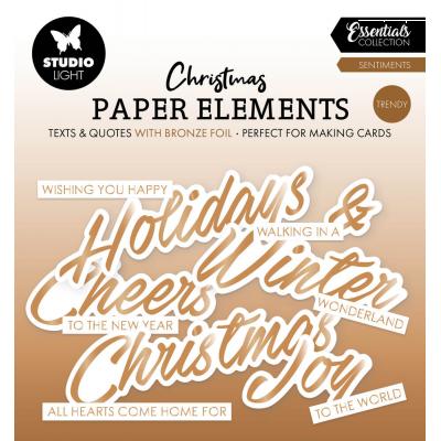 StudioLight Die-Cuts - Sentiments Trendy Bronze Christmas