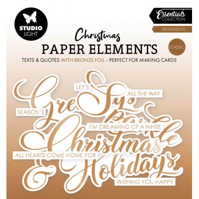 StudioLight Die-Cuts - Sentiments Classic Bronze Christmas