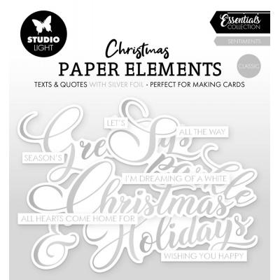 StudioLight Die-Cuts - Sentiments Classic Silver Christmas
