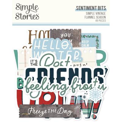 Simple Stories Simple Vintage Flannel Season - Sentiment Bits