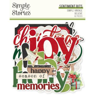 Simple Stories Simple Vintage Believe - Sentiments Bits