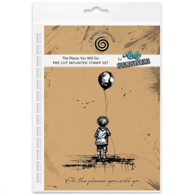 Katy Sue Designs Andy Skinner Pre Cut Rubber Stamps - The Places You Will Go