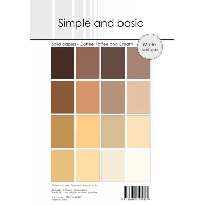 Simple and Basic Solid Papers - Coffee, Toffee And Cream