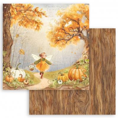 Stamperia Whispering Woods Paper Sheet - Fairy And Pumpinks