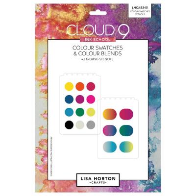 Lisa Horton Crafts Ink School Layering Stencils - Colour Swatches And Blends
