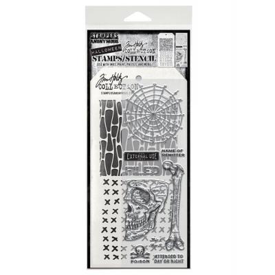 Stampers Anonymous Mixed Media Tim Holtz Stempel + Schablone - Anatomy