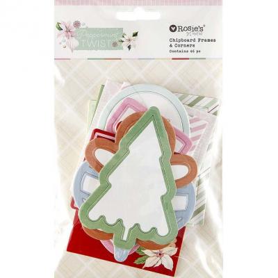 Spellbinders Peppermint Twist - Chipboard Frames & Corners