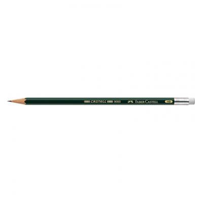 Faber Castell Bleistift mit Radiergummi - Castell 9000 HB