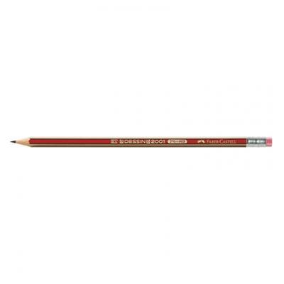 Faber Castell Bleistift mit Radiergummi - Dessin 2001 HB