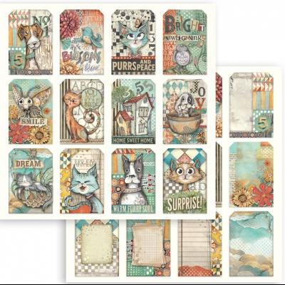 Stamperia Furry Friends Designpapier - Tags