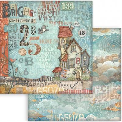 Stamperia Furry Friends Designpapier - House