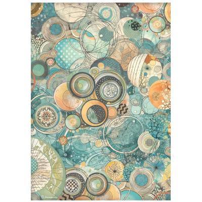 Stamperia Furry Friends Rice Paper - Harmony of Circles and Textures