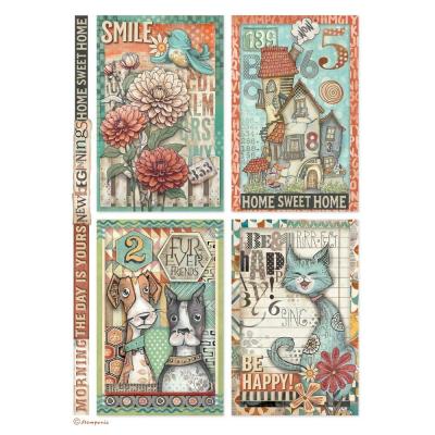 Stamperia Furry Friends Rice Paper - 4 Cards