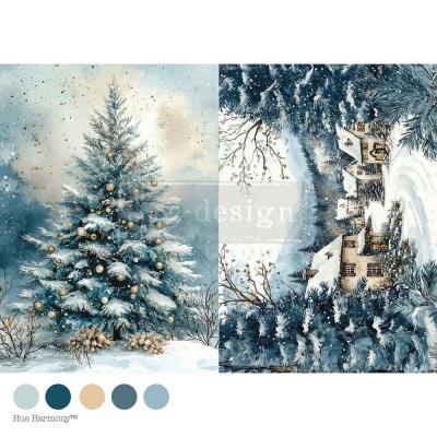 Prima Marketing Re-Design Decoupage Fiber - Silent Night Sparkle