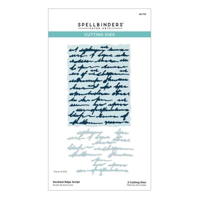 Spellbinders Etched Dies - Deckled Edge Script