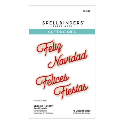 Spellbinders Etched Dies - Spanish Holiday Sentiments