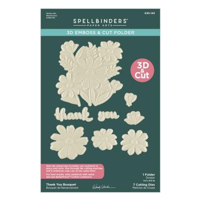Spellbinders 3D Embossing Folder & Cut - Thank You Bouquet