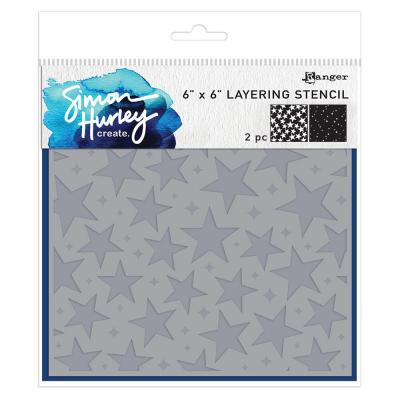Ranger Simon Hurley create. Layering Stencils - Sparkling Stars