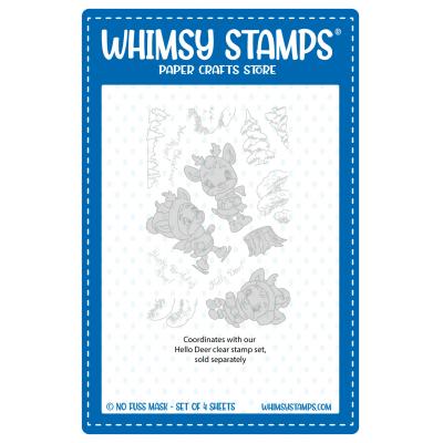 Whimsy Stamps NoFuss Masks - Hello Deer