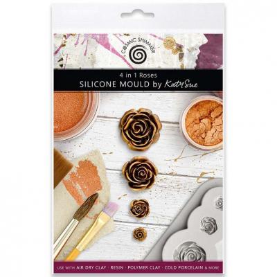 Katy Sue Designs Cosmic Shimmer Silicone Mould - 4 In 1 Roses