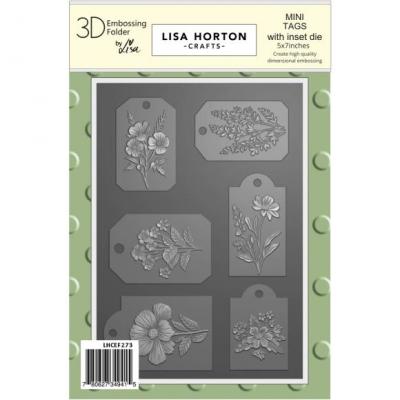 Lisa Horton Crafts 3D Embossing Folder And Die - Mini Tags