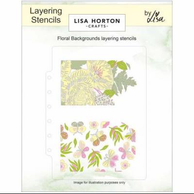 Lisa Horton Crafts Layering Stencils And Dies - Floral Background Tags