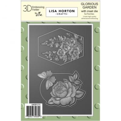 Lisa Horton Crafts 3D Embossing Folder And Die - Glorious Garden