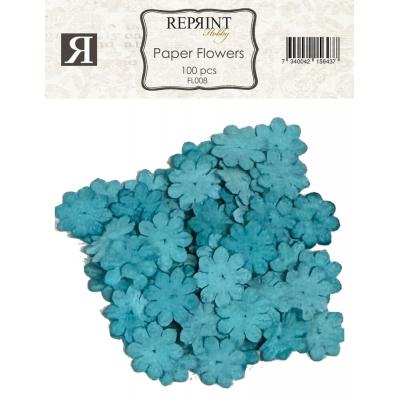 Reprint Paper Flowers - Turqouise