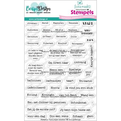 CarlijnDesign Stempel - Spelletjes Teksten NL