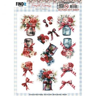 Find It Trading Berries Beauties Frosted Florals Punchout Sheet - Vase