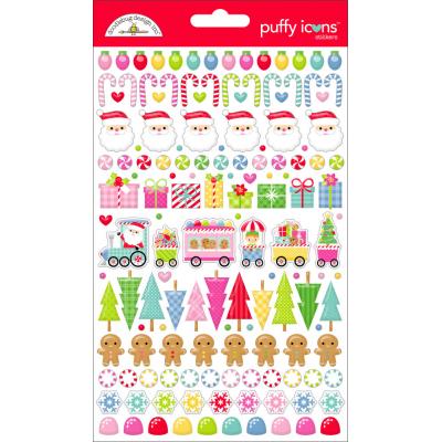 Doodlebug Design Oh What Fun - Puffy Icons Stickers