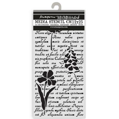 Stamperia Herbarium Silvae Stencil - Letter With Flowers
