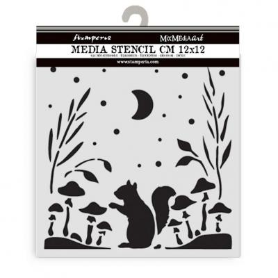 Stamperia Herbarium Silvae Stencil - Squirrel