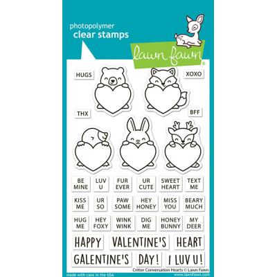 Lawn Fawn Stempel - Critter Conversation Hearts