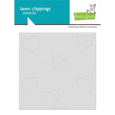 Lawn Fawn Lawn Clippings Stencils - Candy Hearts