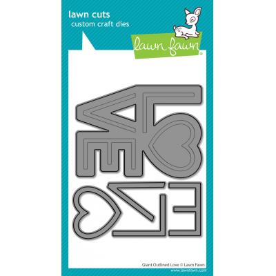 Lawn Fawn Lawn Cuts - Giant Outlined Love