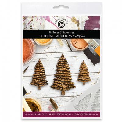 Katy Sue Designs Cosmic Shimmer Silicone Mould - Fir Trees Silhouettes