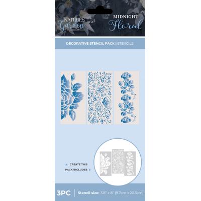 Crafter's Companion Midnight Floral - Decorative Stencils