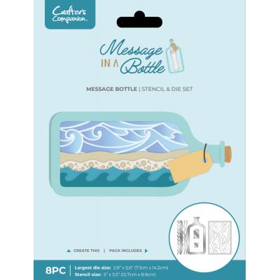 Crafter's Companion Message in a Bottle Stencil & Die - Message Bottle