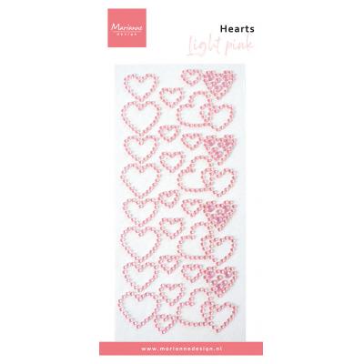 Marianne Design Embellishments - Hearts Rhinestones Light Pink