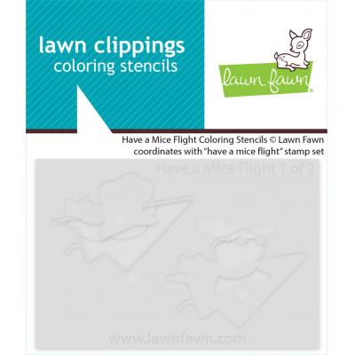 Lawn Fawn Lawn Clippings Coloring Stencils - Have A Mice Flight