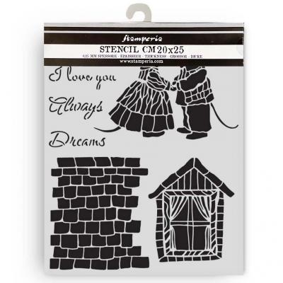 Stamperia Family Stencil - House And Mice