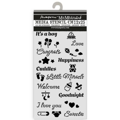 Stamperia Baby Stencil - Quotes