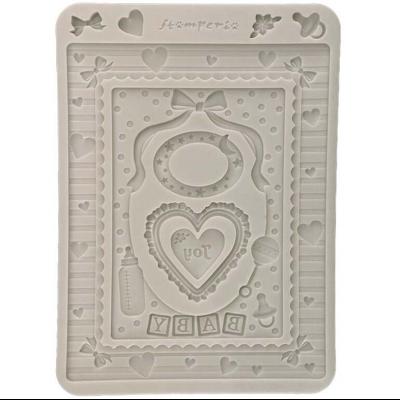 Stamperia Baby Silicon Mould - Frames And Hearts
