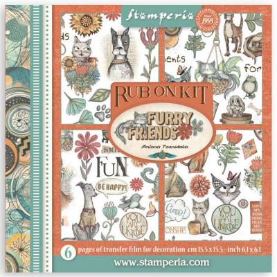 Stamperia Furry Friends - Rub-On Kit