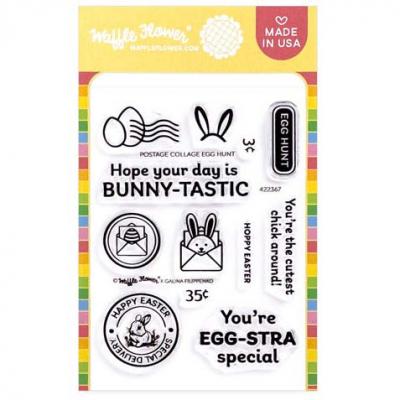Waffle Flower Postage Collage Stempel - Egg Hunt