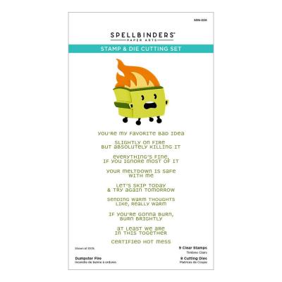 Spellbinders This Is Life Clear Dies and Stamps - Dumpster Fire