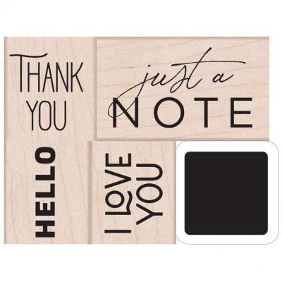 Hero Arts Ink 'N Stamp Sets Woodblock - Just A Note