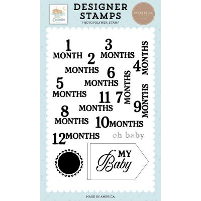 Carta Bella Little Lullabies Baby Boy Stempel - Oh Baby Months